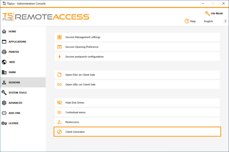 Portable Client Generator client generator tab
