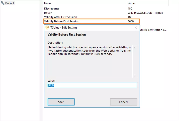 Two-Factor-Authentication validity