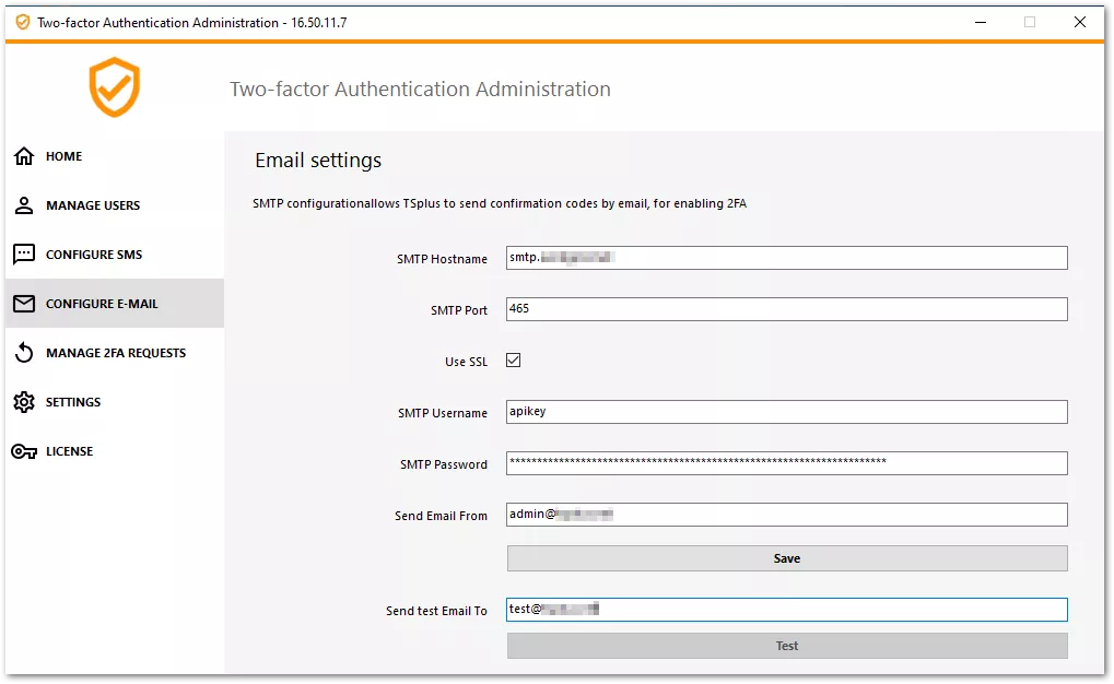 Two-Factor-Authentication twofa smtp