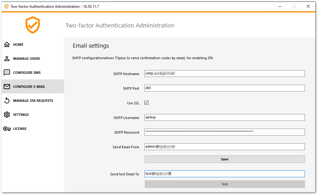Two-Factor-Authentication twofa smtp