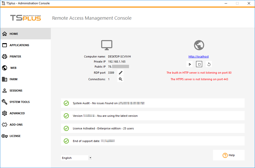 web servers stop 1