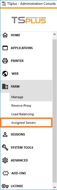 farm assigned servers tab 1