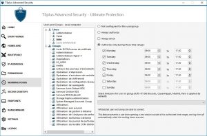 Hours restriction TSplus Advanced Security