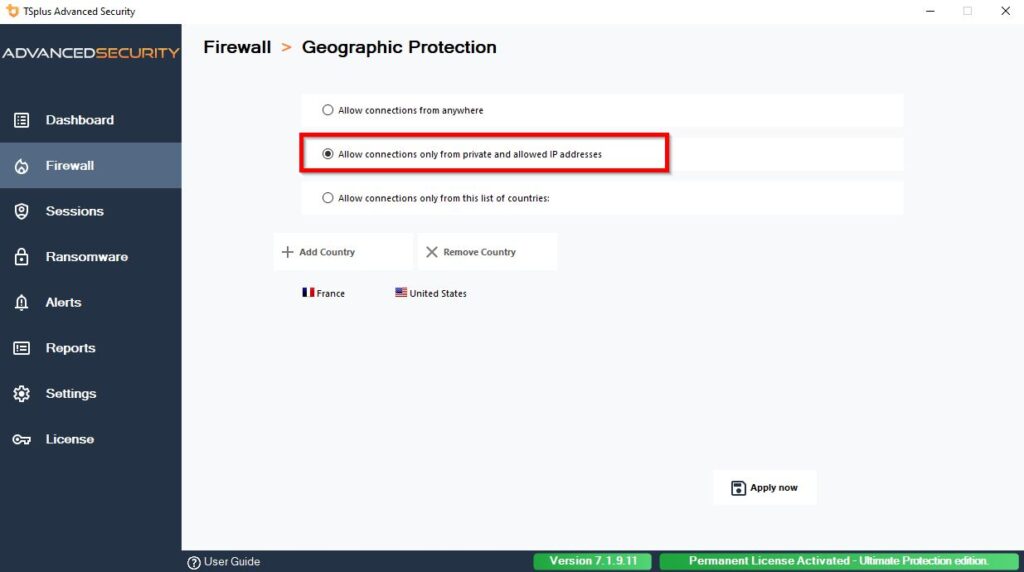 Homeland Access Protection homeland whitelist 1