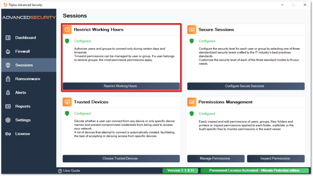Working Hours Restriction restrict working hours