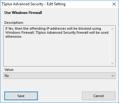 TSplus Advanced Security Firewall