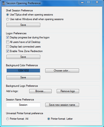 session opening preference