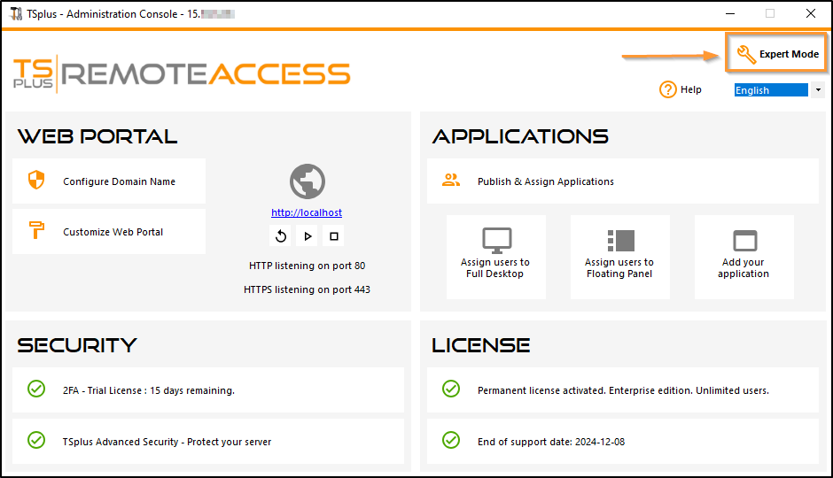 TSplus Remote Access lite-mode