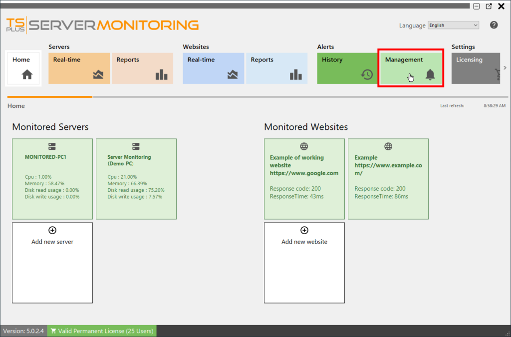 home alerts management