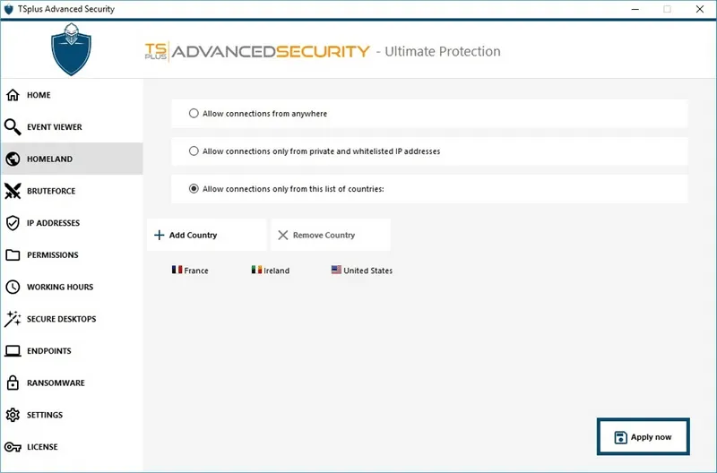 TSplus Advance Security Features