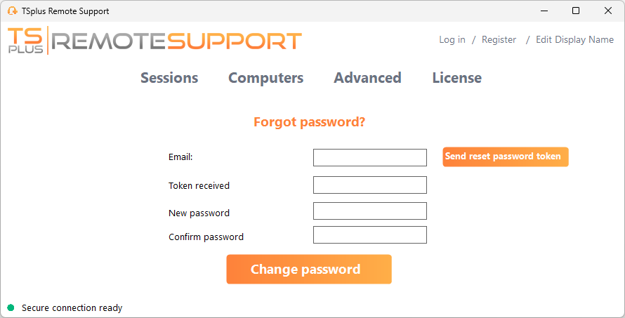 Register To Save Your Configuration forgot password