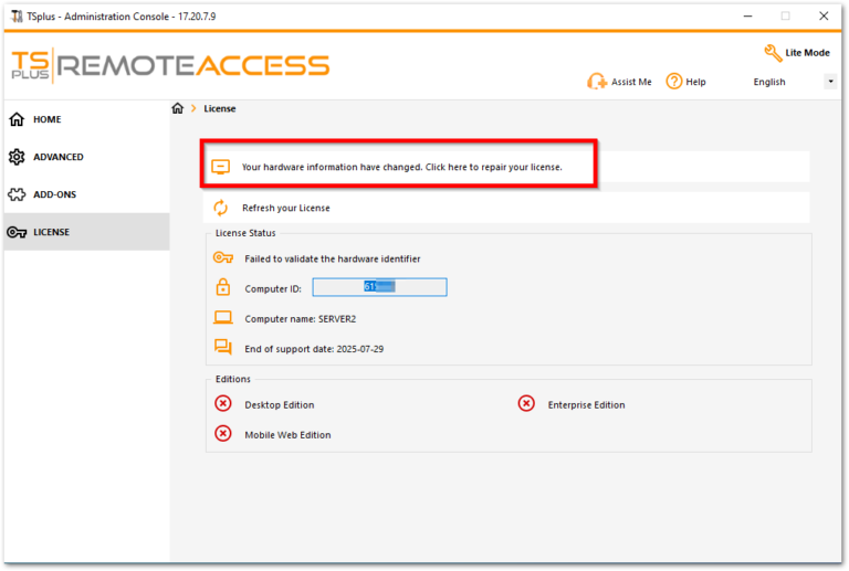 Clone TSplus server2