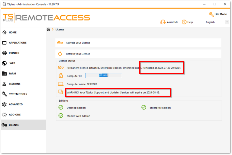 Cloned server message